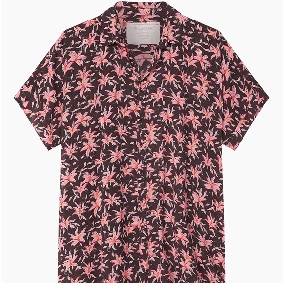 Mombasa Acacia Button Up Collared shirt in Madonna Color - Picture 5 of 6